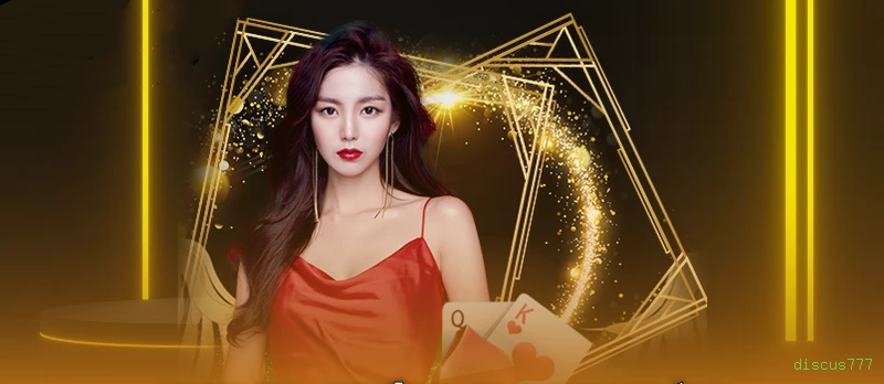 Imagem promocional do cassino online da discus777 mostrando jogos ao vivo